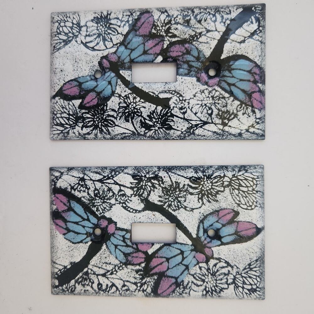 Ray Storch copper and enamel light switch covers